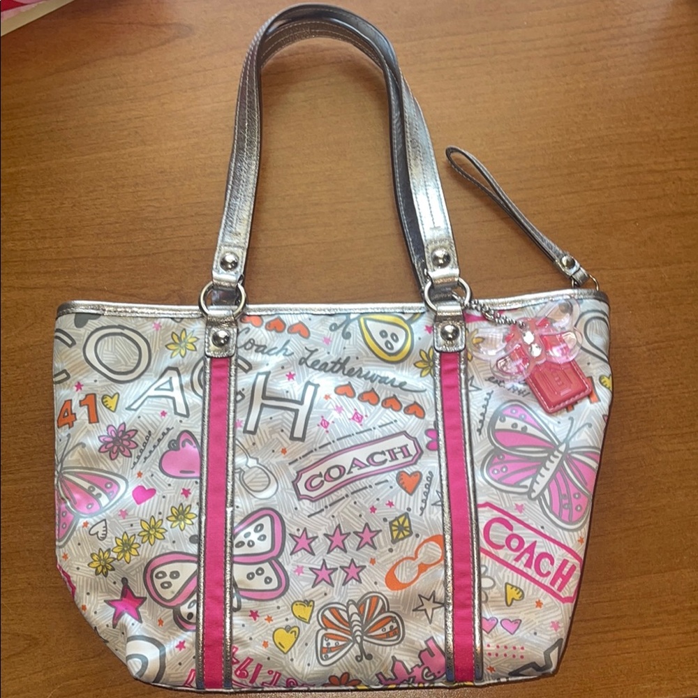 Coach Multicolor Graphic Tote Bag